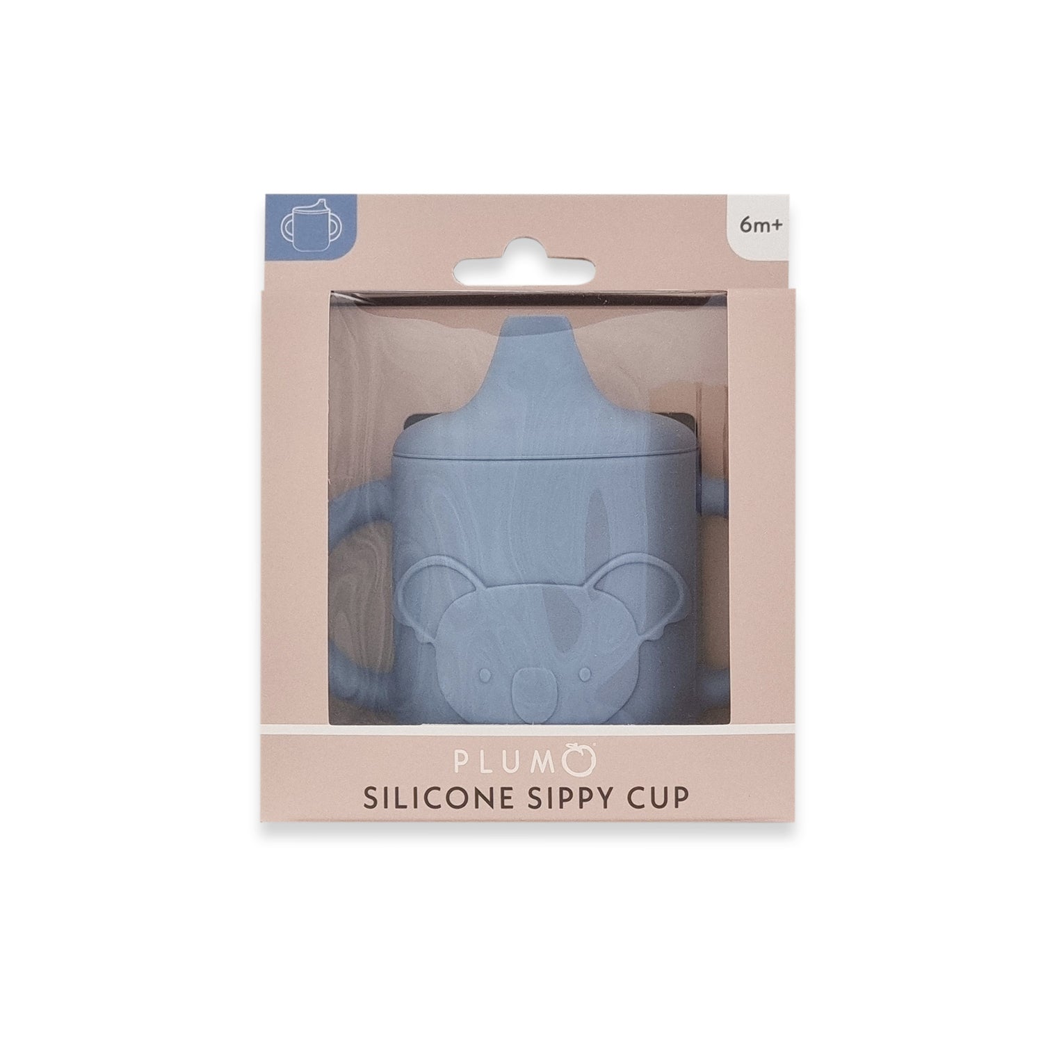Plum Silicone Koala Sippy Cup - Steel Blue - Bubba Blue Australia