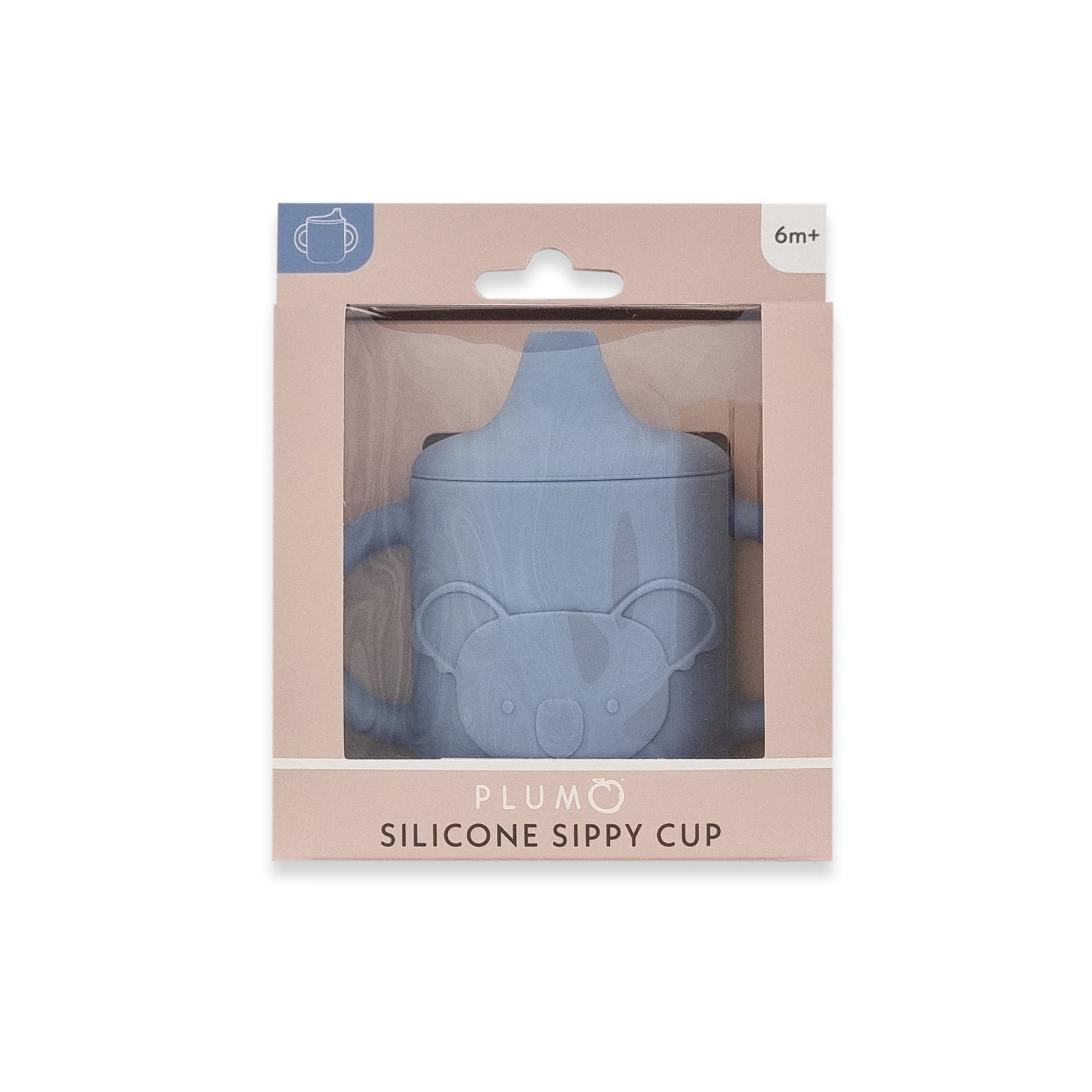 Plum Silicone Koala Sippy Cup - Steel Blue - Bubba Blue Australia