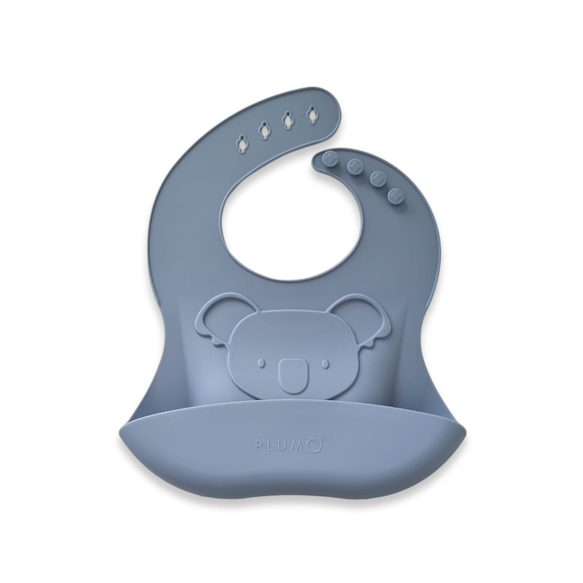 PLUM Silicone Koala Bib - Steel Blue - Bubba Blue Australia