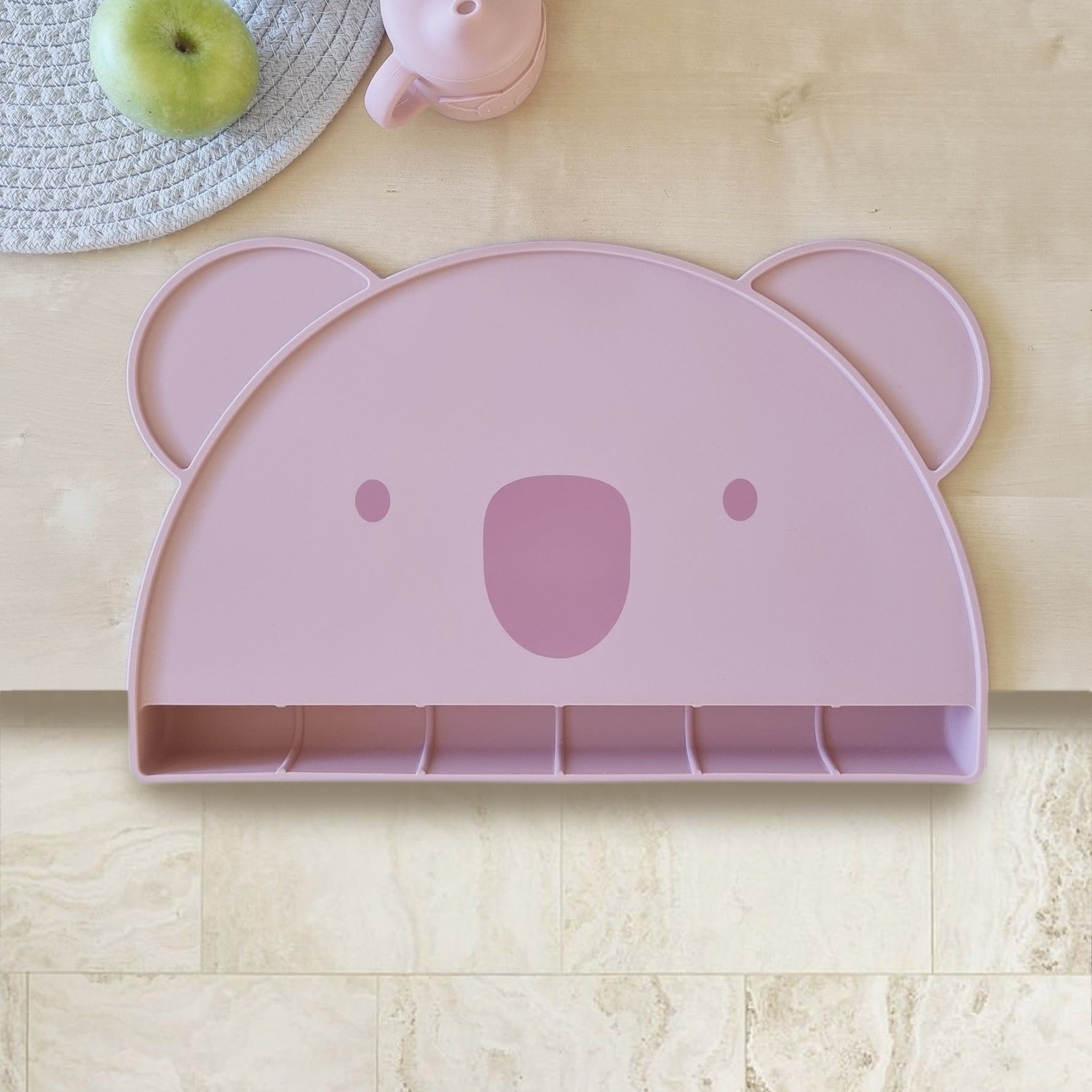 Plum Silicone Koala Placemat with Catcher - Dusty Berry - Bubba Blue Australia
