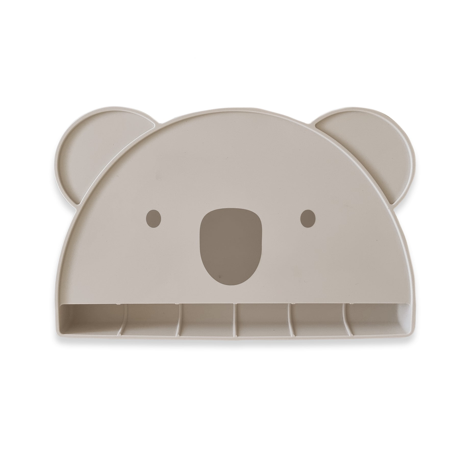 Plum Silicone Koala Placemat with Catcher - Sand - Bubba Blue Australia