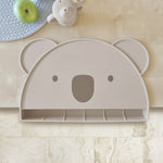 Plum Silicone Koala Placemat with Catcher - Sand - Bubba Blue Australia