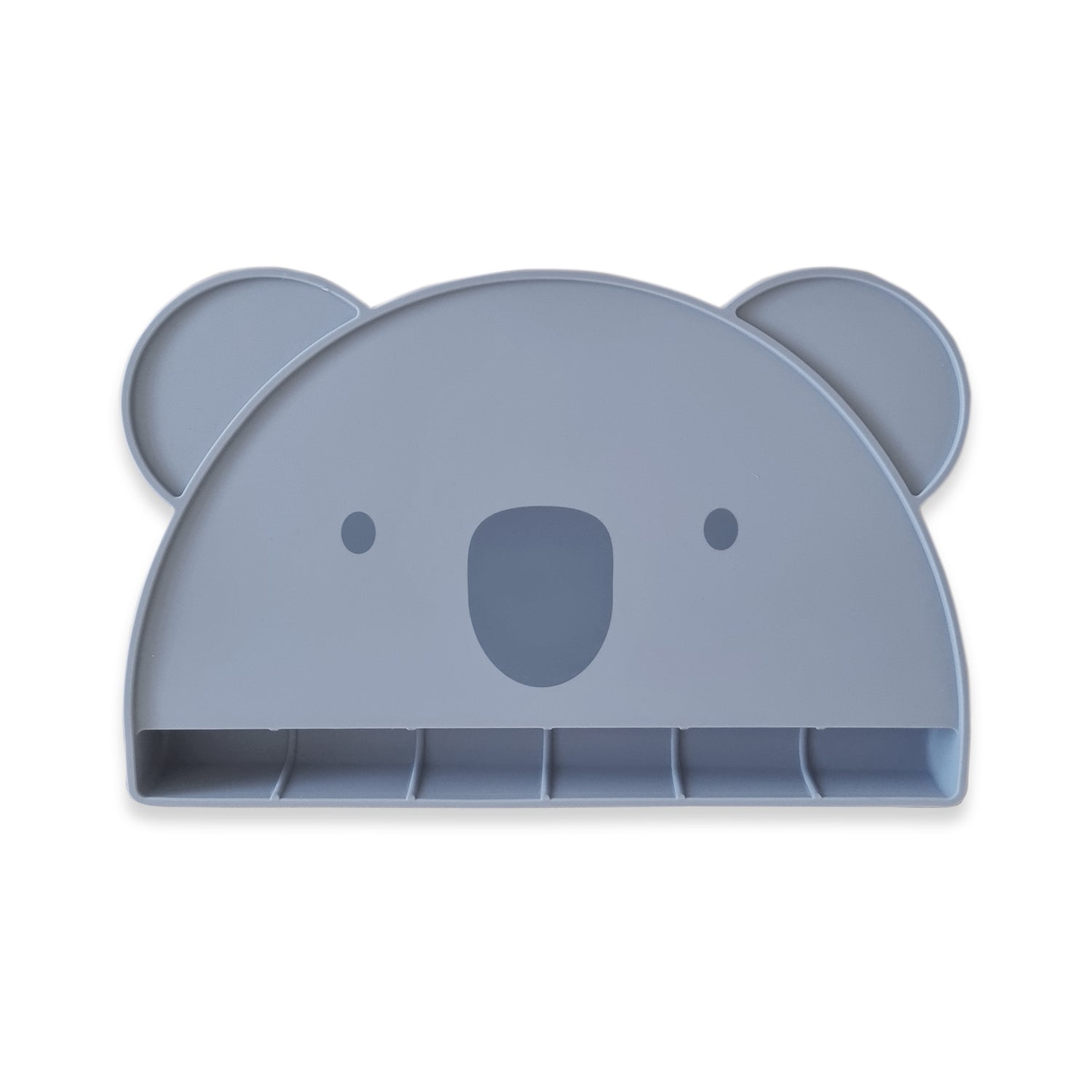 Plum Silicone Koala Placemat with Catcher - Steel Blue - Bubba Blue Australia