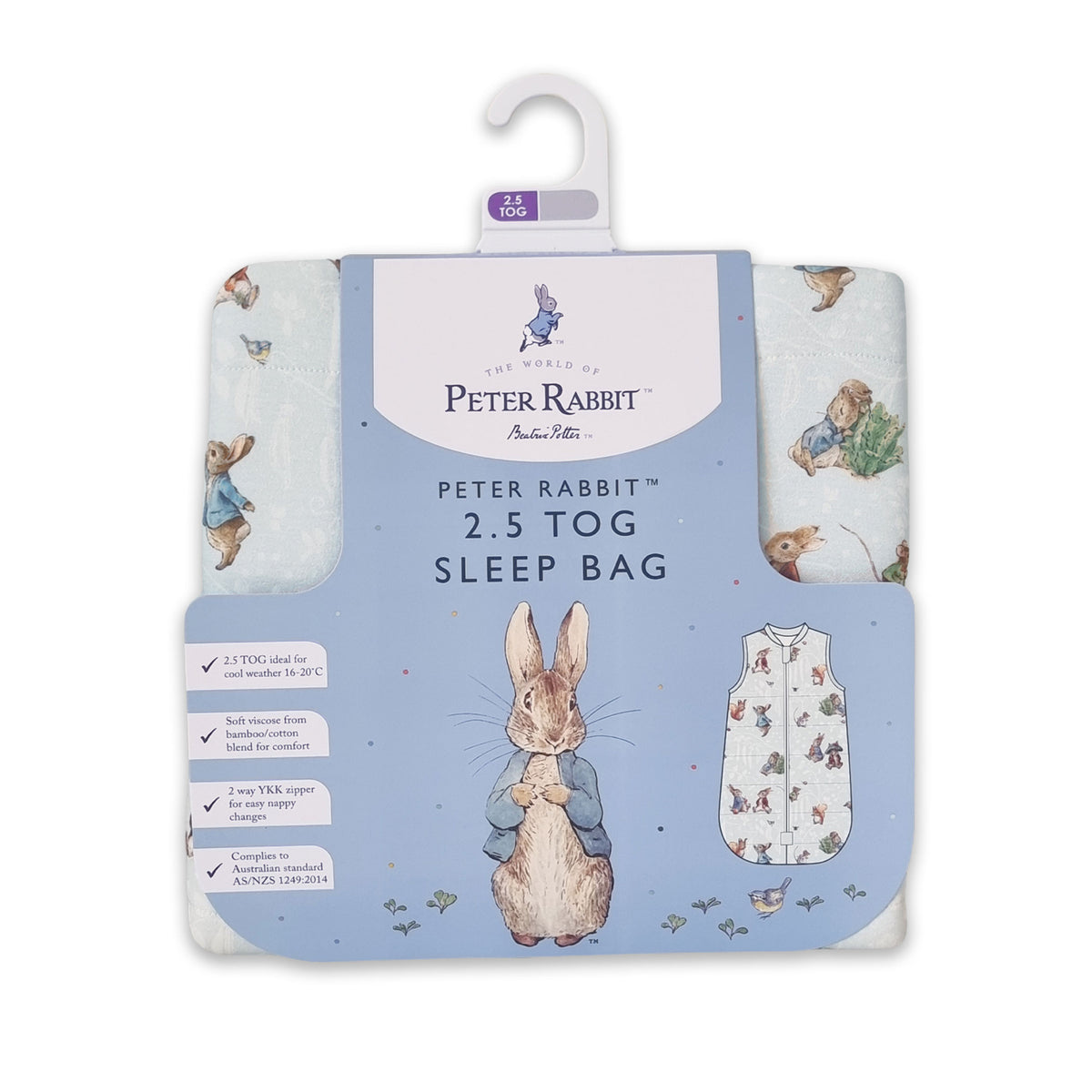 Peter Rabbit & Benjamin Bunny 2.5 TOG Sleep Bag - Bubba Blue Australia