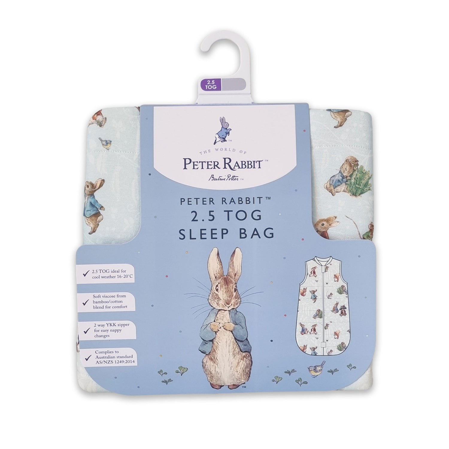 Peter Rabbit & Benjamin Bunny 2.5 TOG Sleep Bag - Bubba Blue Australia