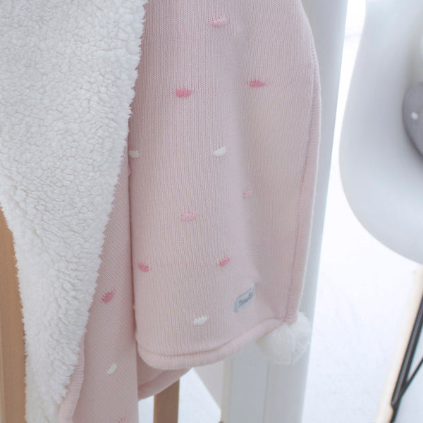 Confetti Cot Knit Blanket - Pink