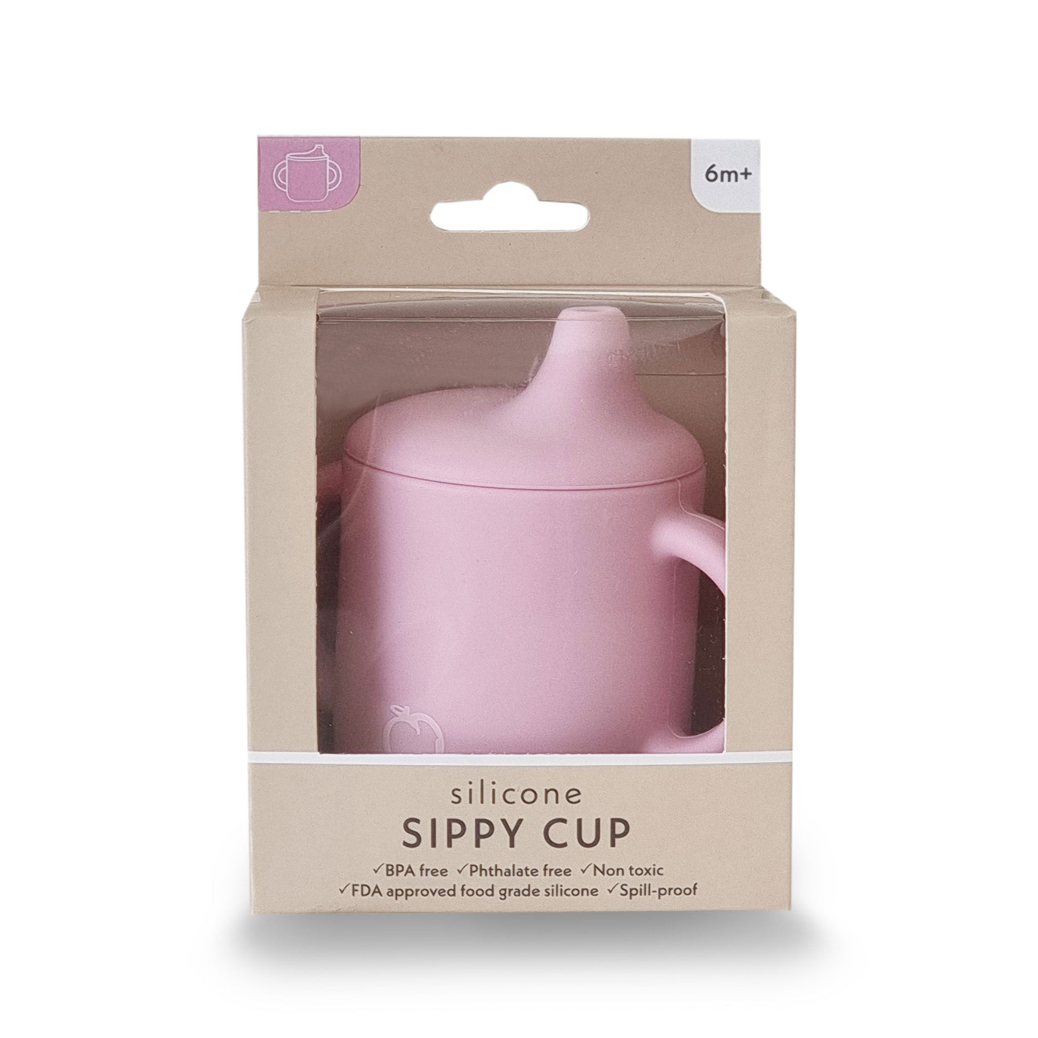 Plum 2pk Silicone Sippy Cups Bundle - Pink & Dusty Berry