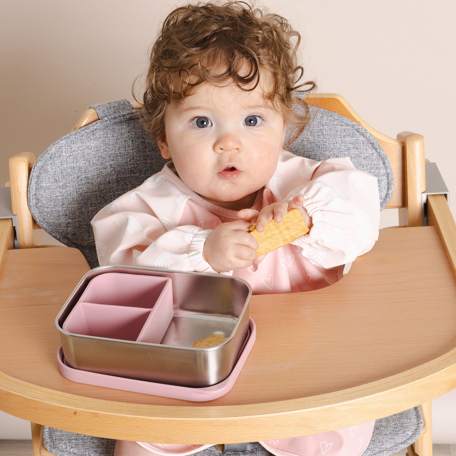 PLUM Stainless-steel Bento Snack Box - Dusty Berry - Bubba Blue Australia