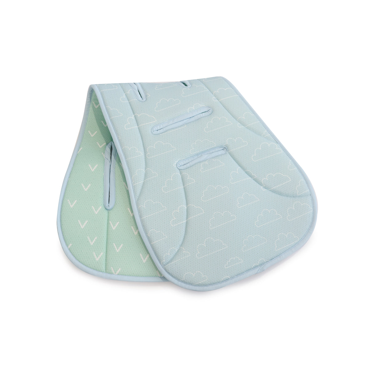 Nordic AIR+ Reversible Pram Liner - Sky/Mint - Bubba Blue Australia