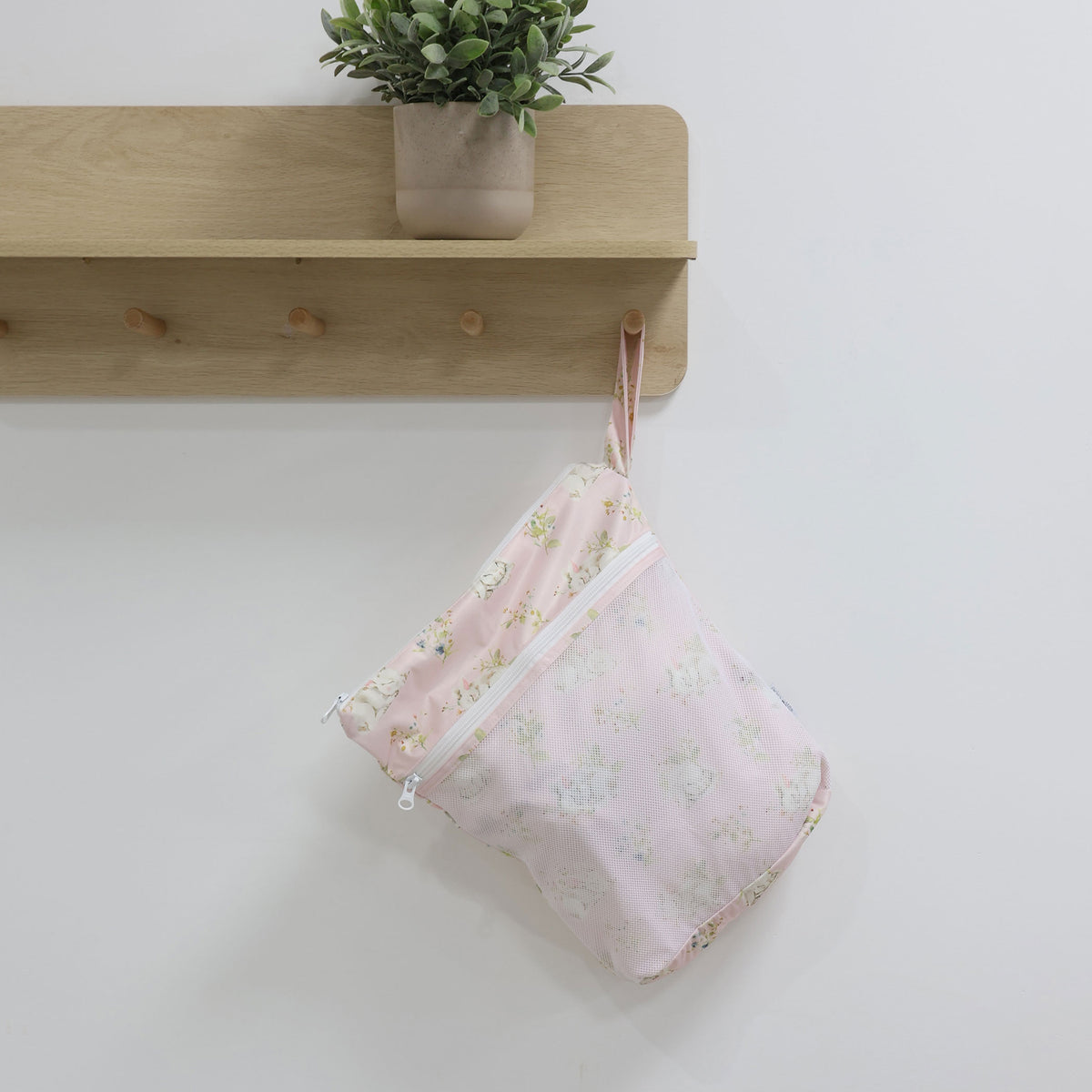 Sleeping Bunny 2pk Wet/Dry Bags Bundle - 25x28cm & 30x35cm - Bubba Blue Australia