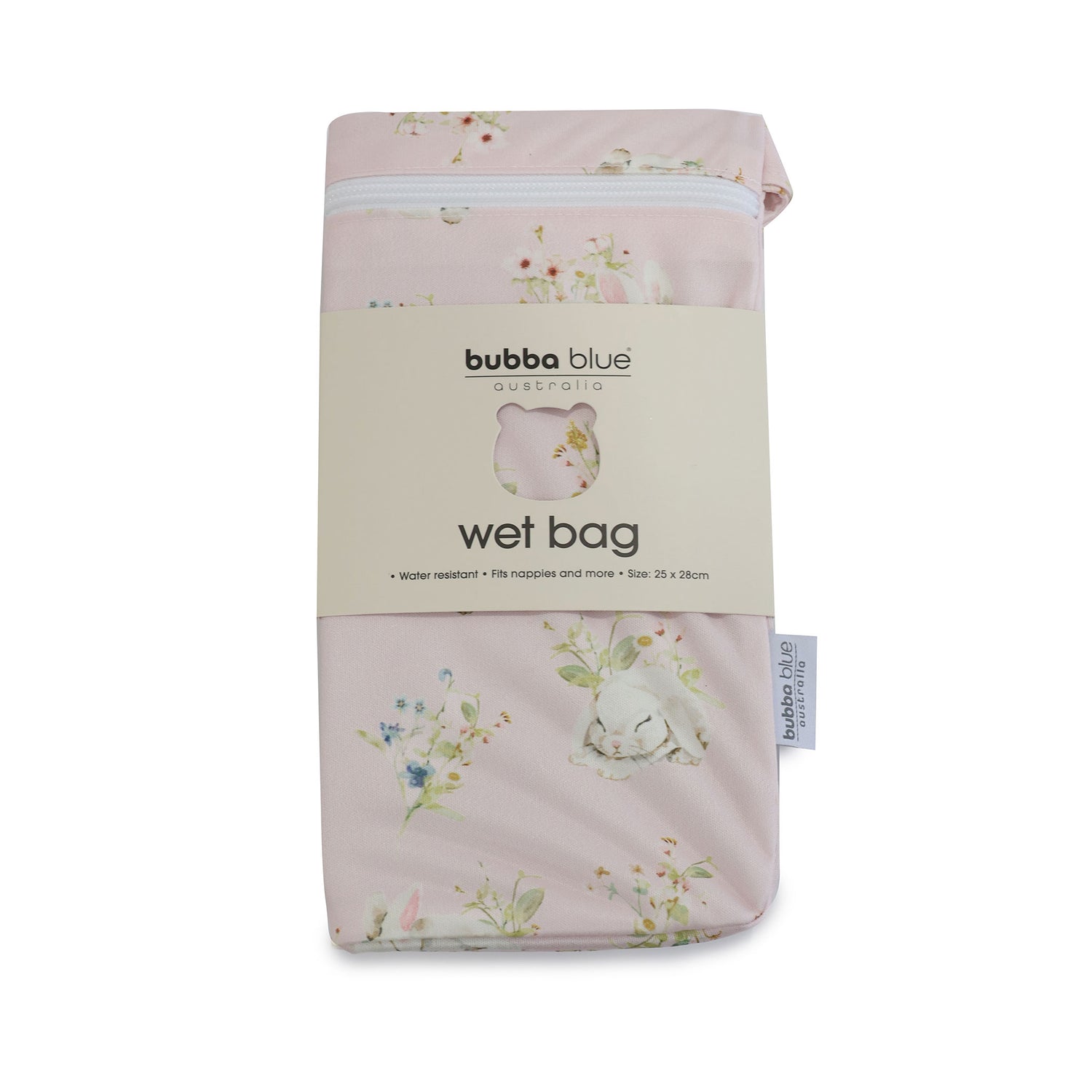 Sleeping Bunny 2pk Wet/Dry Bags Bundle - 25x28cm & 30x35cm - Bubba Blue Australia