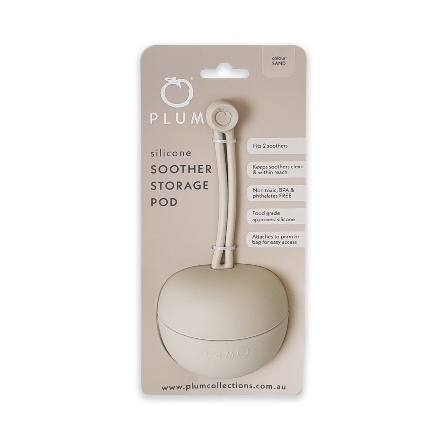 PLUM Soother Pod - Sand - Bubba Blue Australia