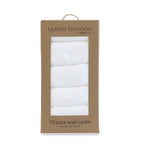 Bamboo White 10pk Wash Cloths - Bubba Blue Australia