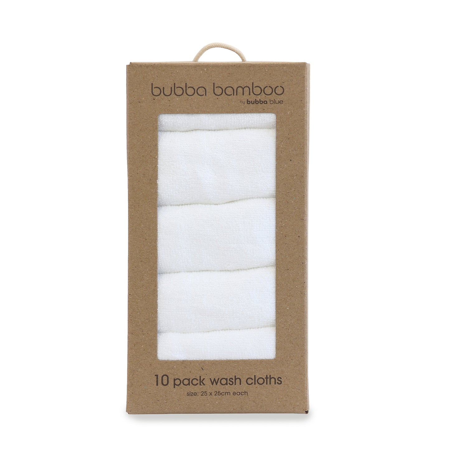 Bamboo White 10pk Wash Cloths - Bubba Blue Australia