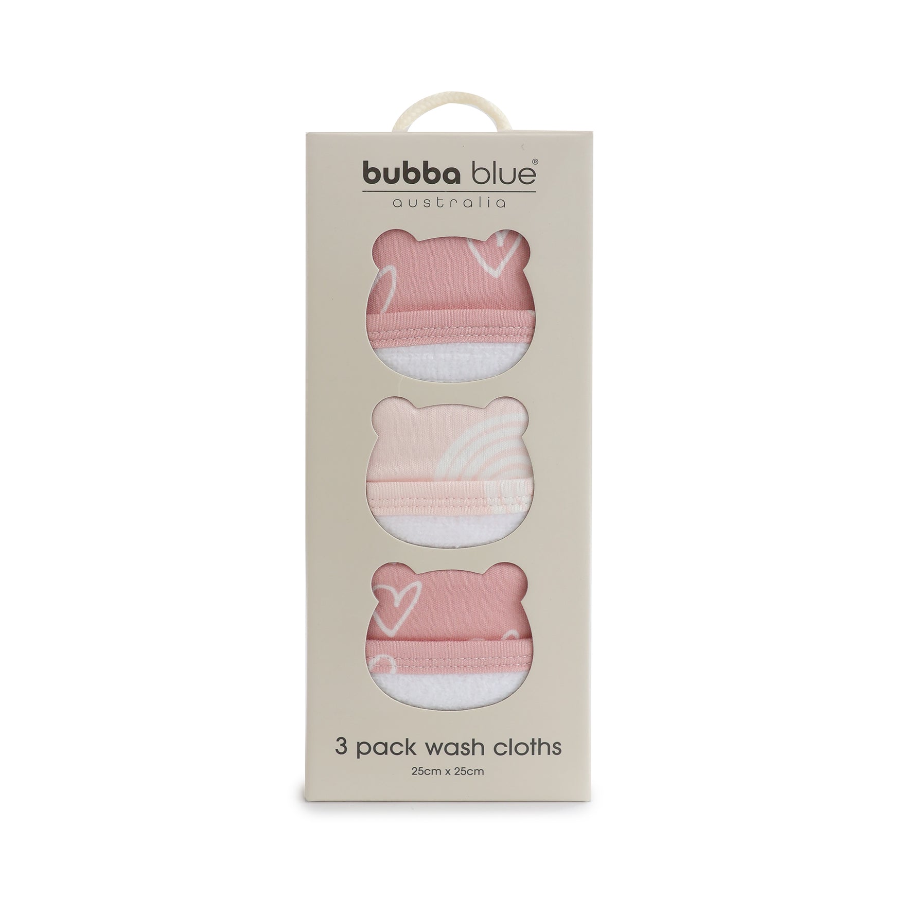 Nordic 3pk Wash Cloth Dusty Berry/Rose - Bubba Blue Australia