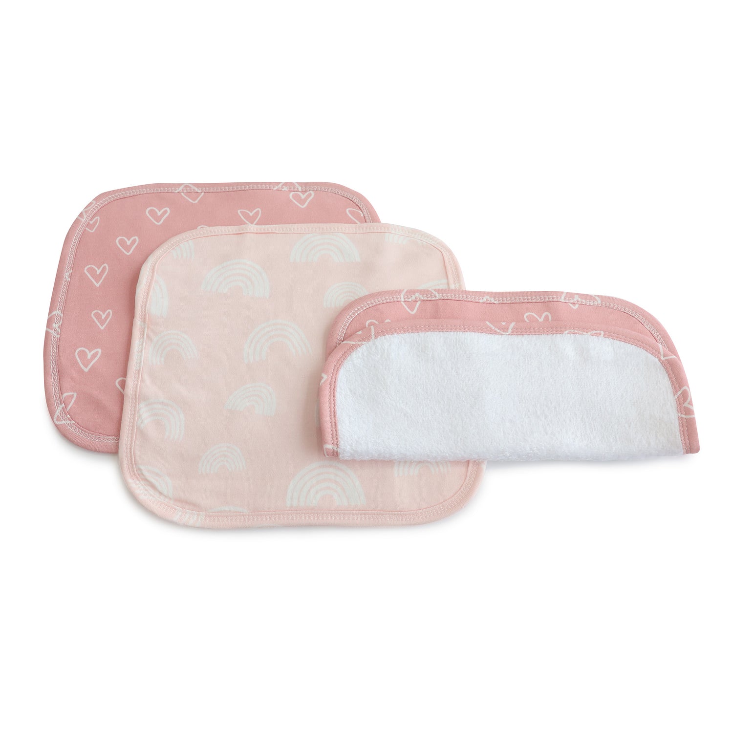 Nordic 3pk Wash Cloth Dusty Berry/Rose - Bubba Blue Australia
