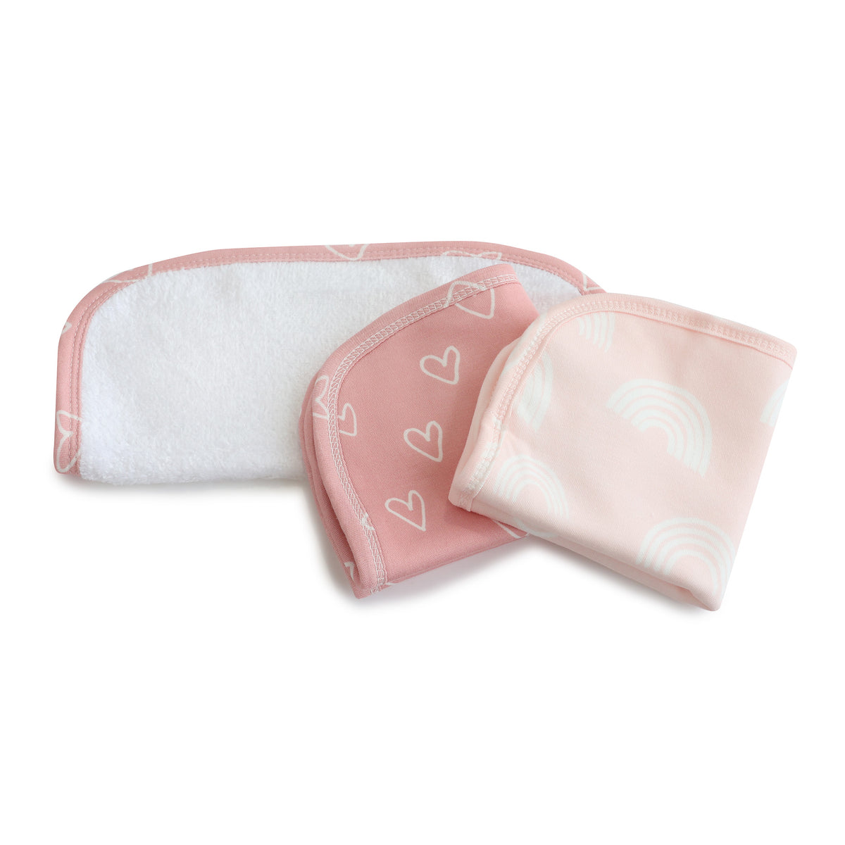 Nordic 3pk Wash Cloth Dusty Berry/Rose - Bubba Blue Australia