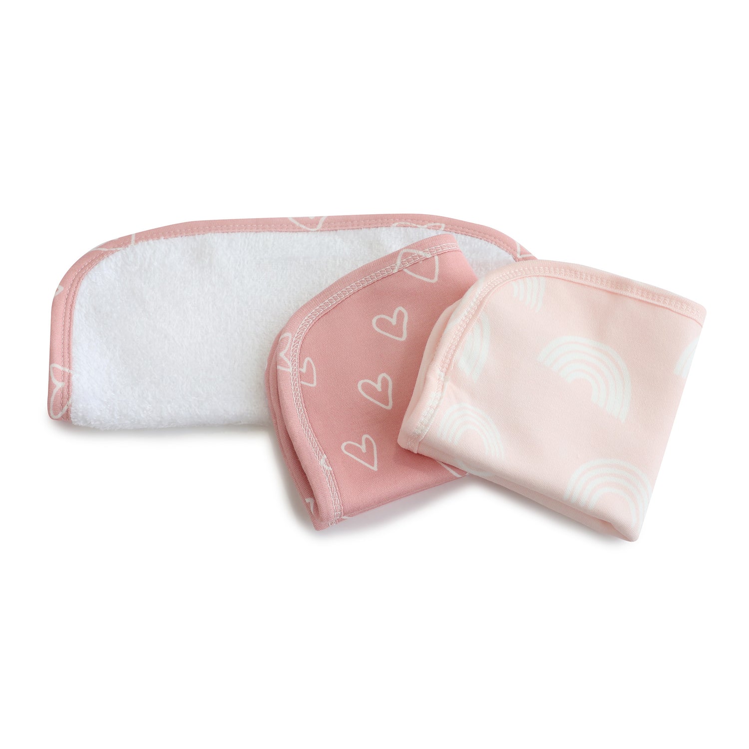 Nordic 3pk Wash Cloth Dusty Berry/Rose - Bubba Blue Australia