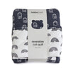 Nordic Reversible Cot Quilt/Playmat Charcoal/White
