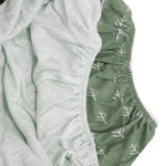 Nordic 2pk Jersey Cot Fitted Sheets Avocado/Forest - Bubba Blue Australia
