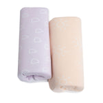 Nordic 2pk Jersey Cot Fitted Sheets Peach/Lilac - Bubba Blue Australia