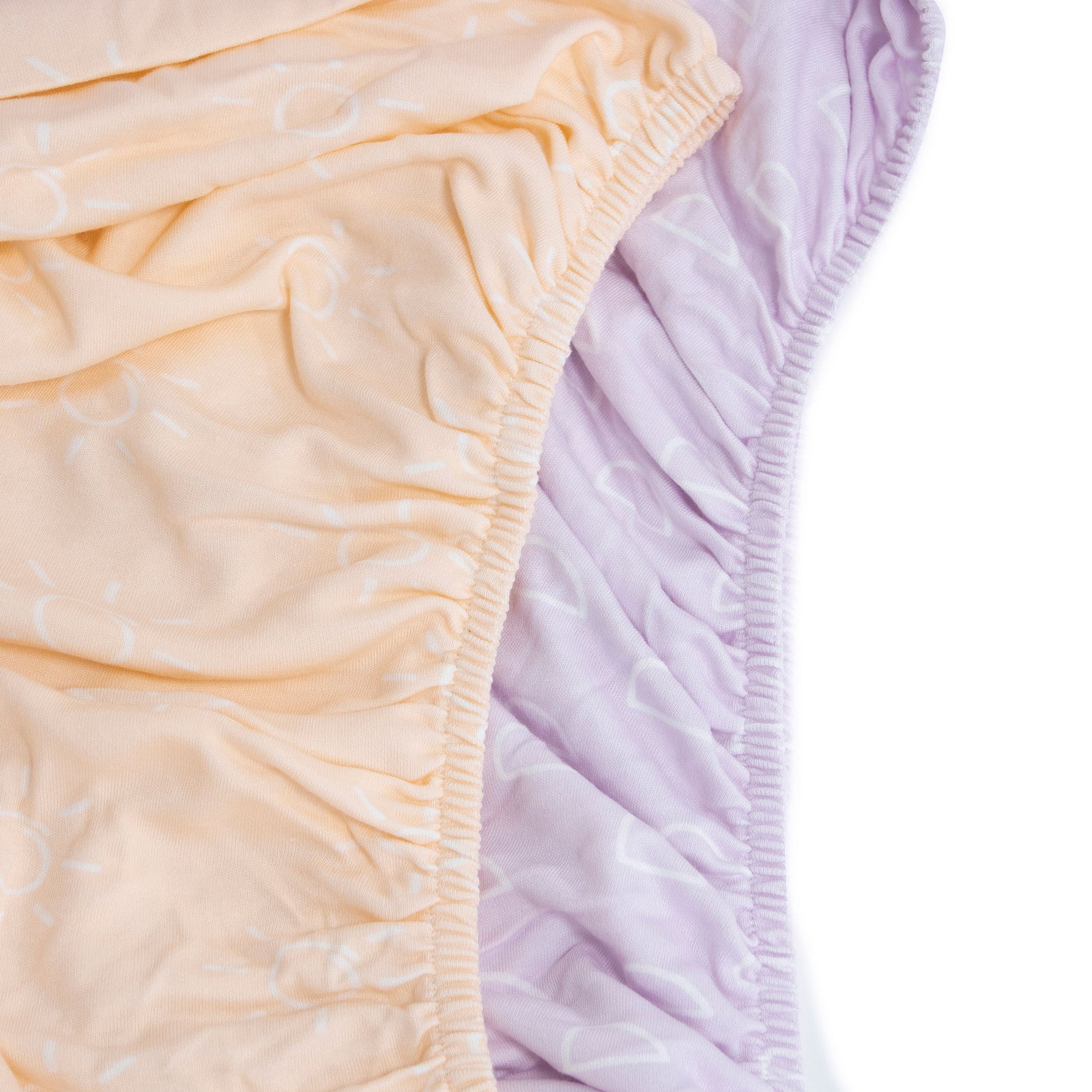 Nordic 2pk Jersey Cot Fitted Sheets Peach/Lilac - Bubba Blue Australia