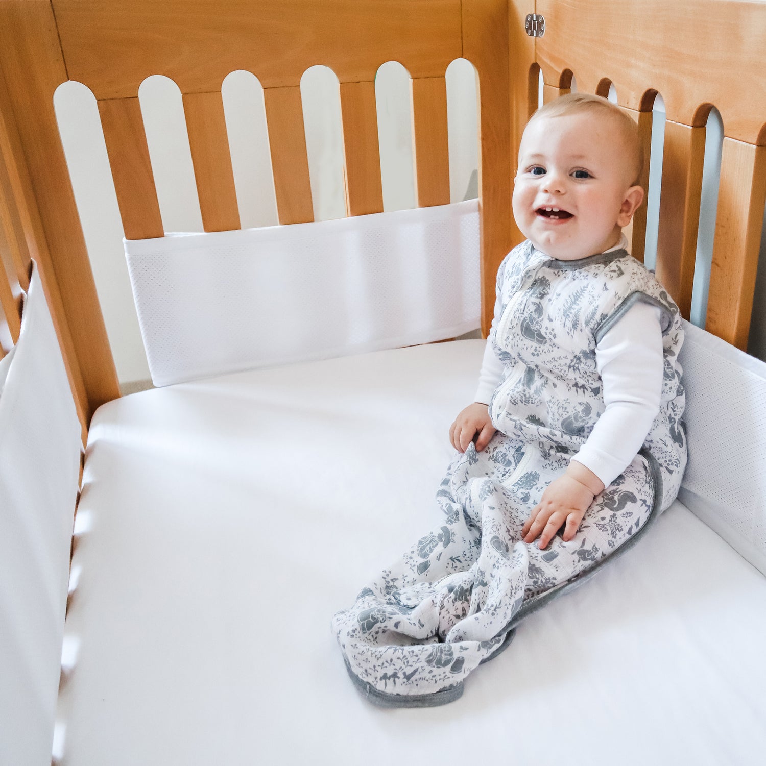 Air+ Cot Liner - White - Bubba Blue Australia
