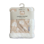 Nordic Velour Cuddle Blanket with Fleece Lining - Vanilla/Latte - Bubba Blue Australia