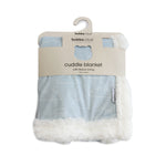 Nordic Velour Cuddle Blanket with Fleece Lining - Blue Cloud - Bubba Blue Australia