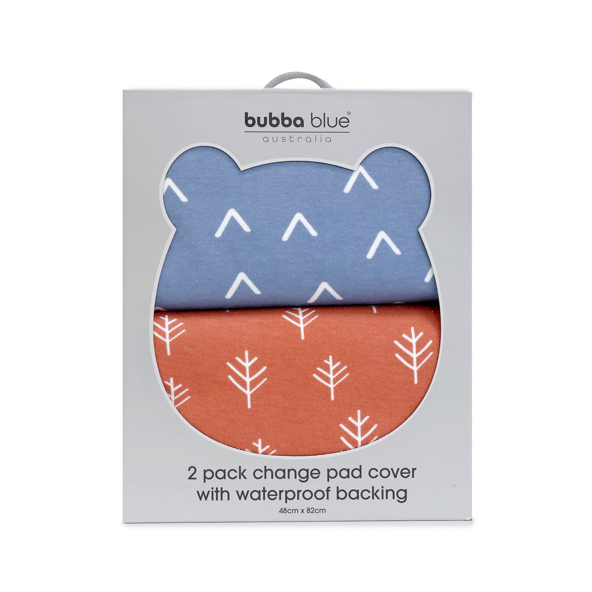 Nordic 2pk Waterproof Change Pad Covers Denim/Clay - Bubba Blue Australia