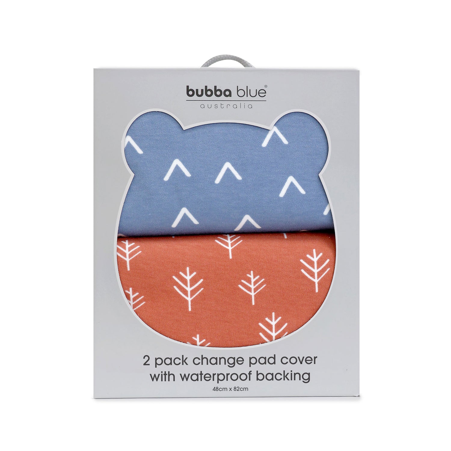 Nordic 2pk Waterproof Change Pad Covers Denim/Clay - Bubba Blue Australia