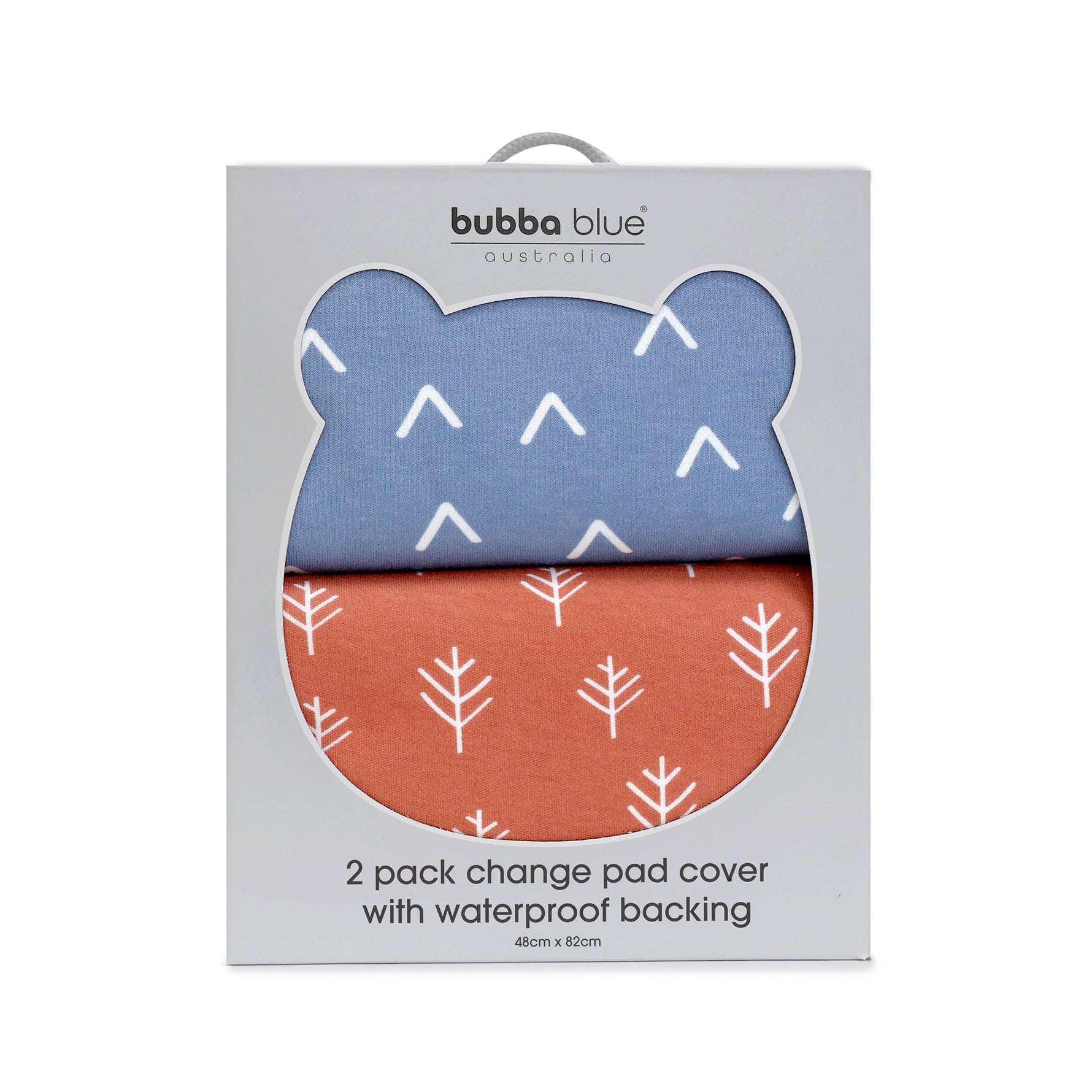 Nordic 2pk Waterproof Change Pad Covers Denim/Clay - Bubba Blue Australia