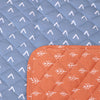 Nordic Reversible Cot Quilt/Playmat Denim/Clay