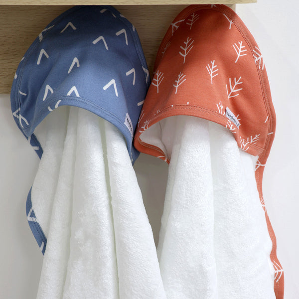 Nordic 2pk Hooded Towel Denim/Clay