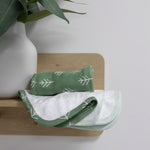 Nordic 3pk Wash Cloth Dusty Avocado/Forest - Bubba Blue Australia