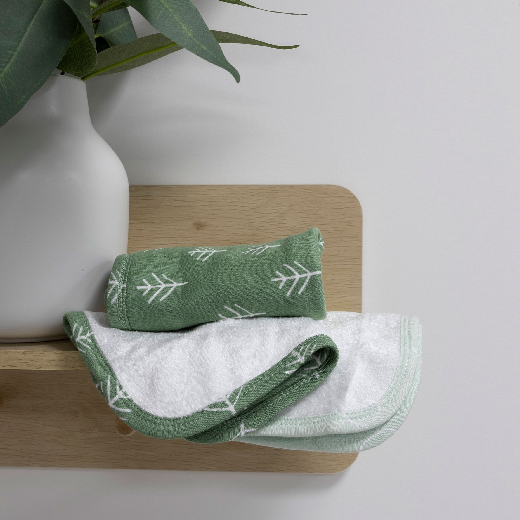 Nordic 3pk Wash Cloth Dusty Avocado/Forest - Bubba Blue Australia