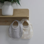 Nordic 2pk Dribble Bibs Grey/Sand - Bubba Blue Australia