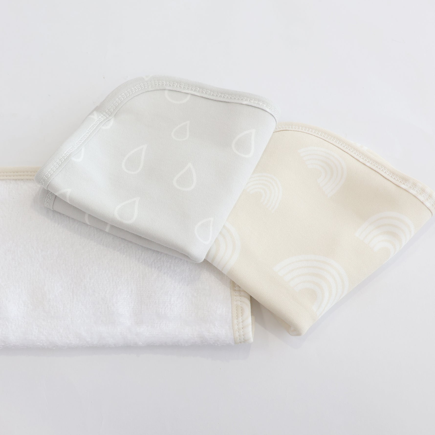 Nordic 3pk Wash Cloth Grey/Sand - Bubba Blue Australia