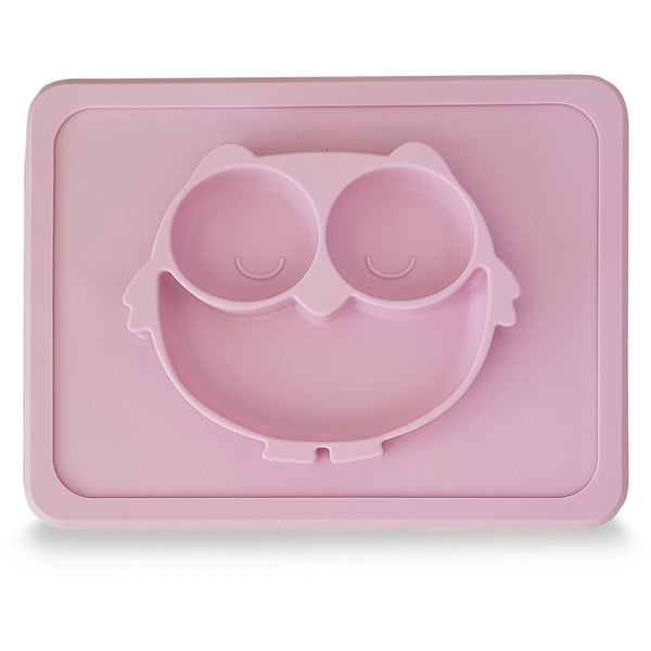 Plum Silicone Sippy Cup & Suction Plate Bundle - Pink