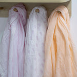 Nordic 3pk Muslin Wraps Peach/Lilac - Bubba Blue Australia