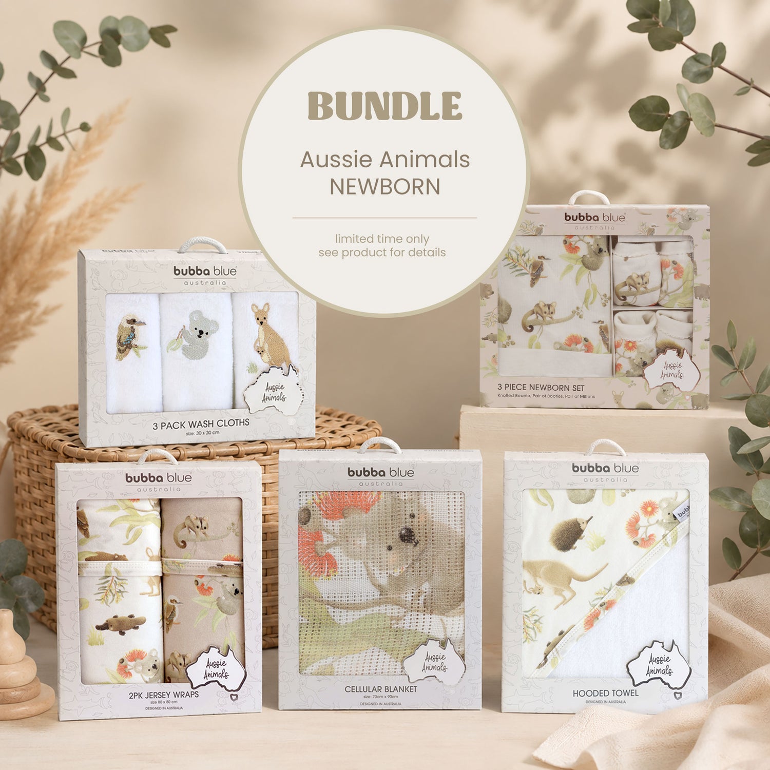 Aussie Animals Newborn Bundle - Bubba Blue Australia