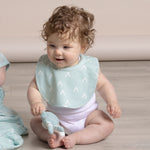 Nordic 2pk Dribble Bibs Dusty Sky/Mint - Bubba Blue Australia