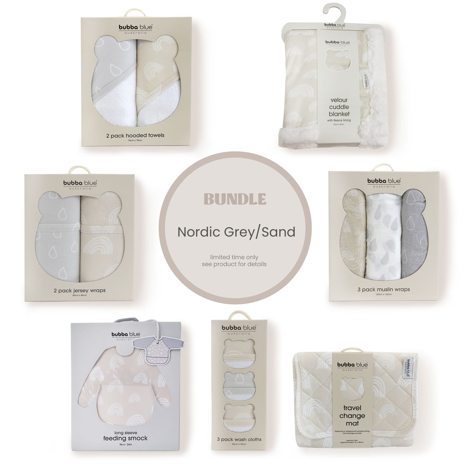 Nordic Bundle - Grey/Sand - Bubba Blue Australia