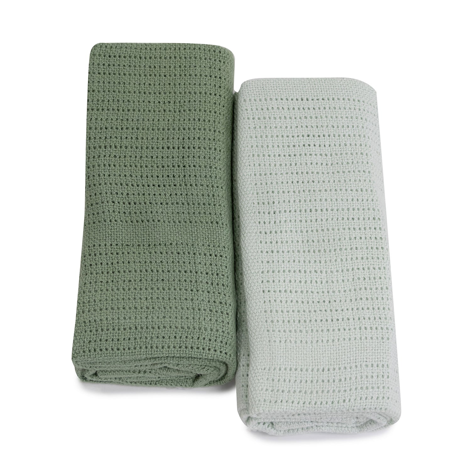 Nordic 2pk Cellular Blanket Avocado/Forest - Bubba Blue Australia