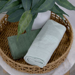 Nordic 2pk Cellular Blanket Avocado/Forest - Bubba Blue Australia