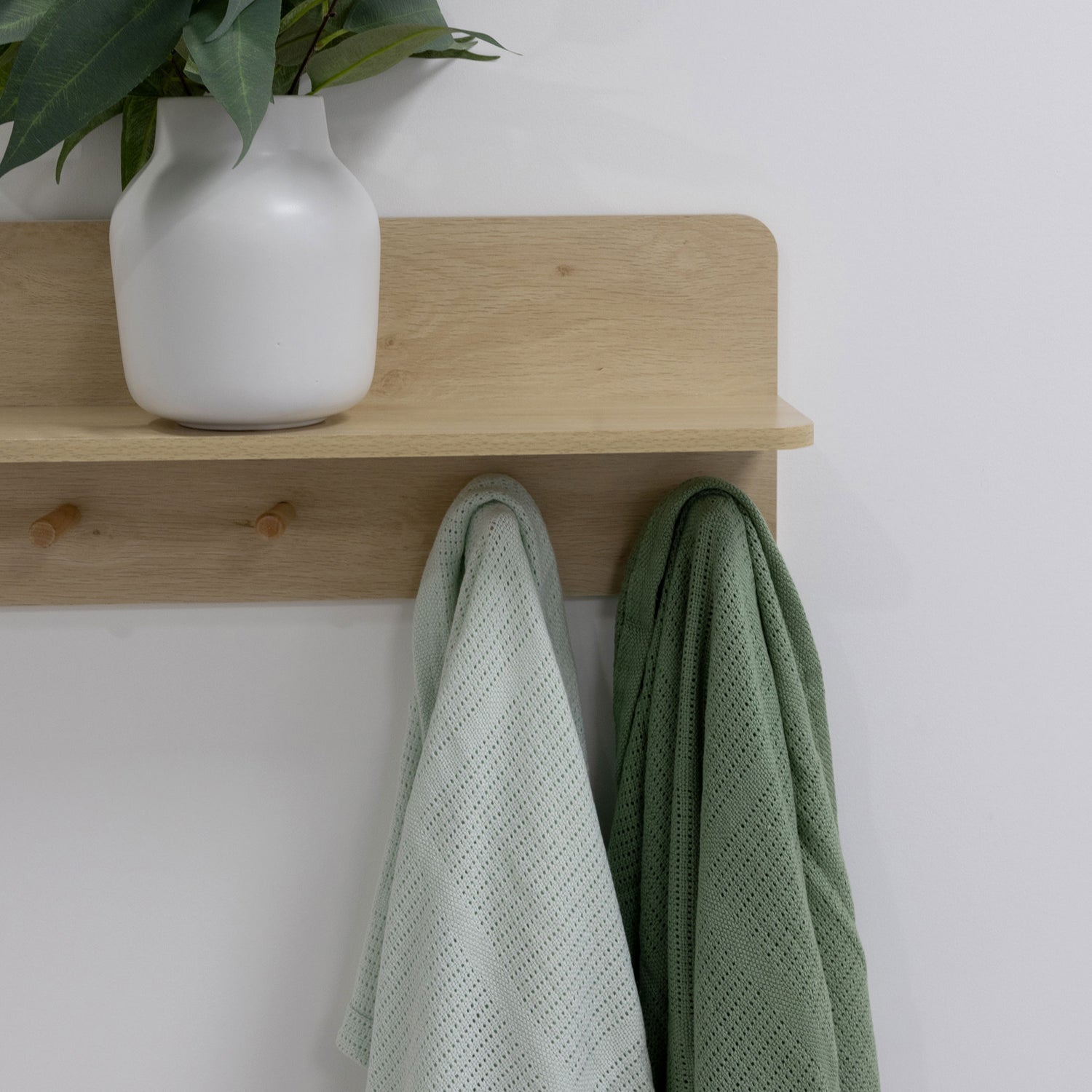 Nordic 2pk Cellular Blanket Avocado/Forest - Bubba Blue Australia
