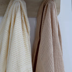 Nordic 2pk Cellular Blanket Vanilla/Latte - Bubba Blue Australia