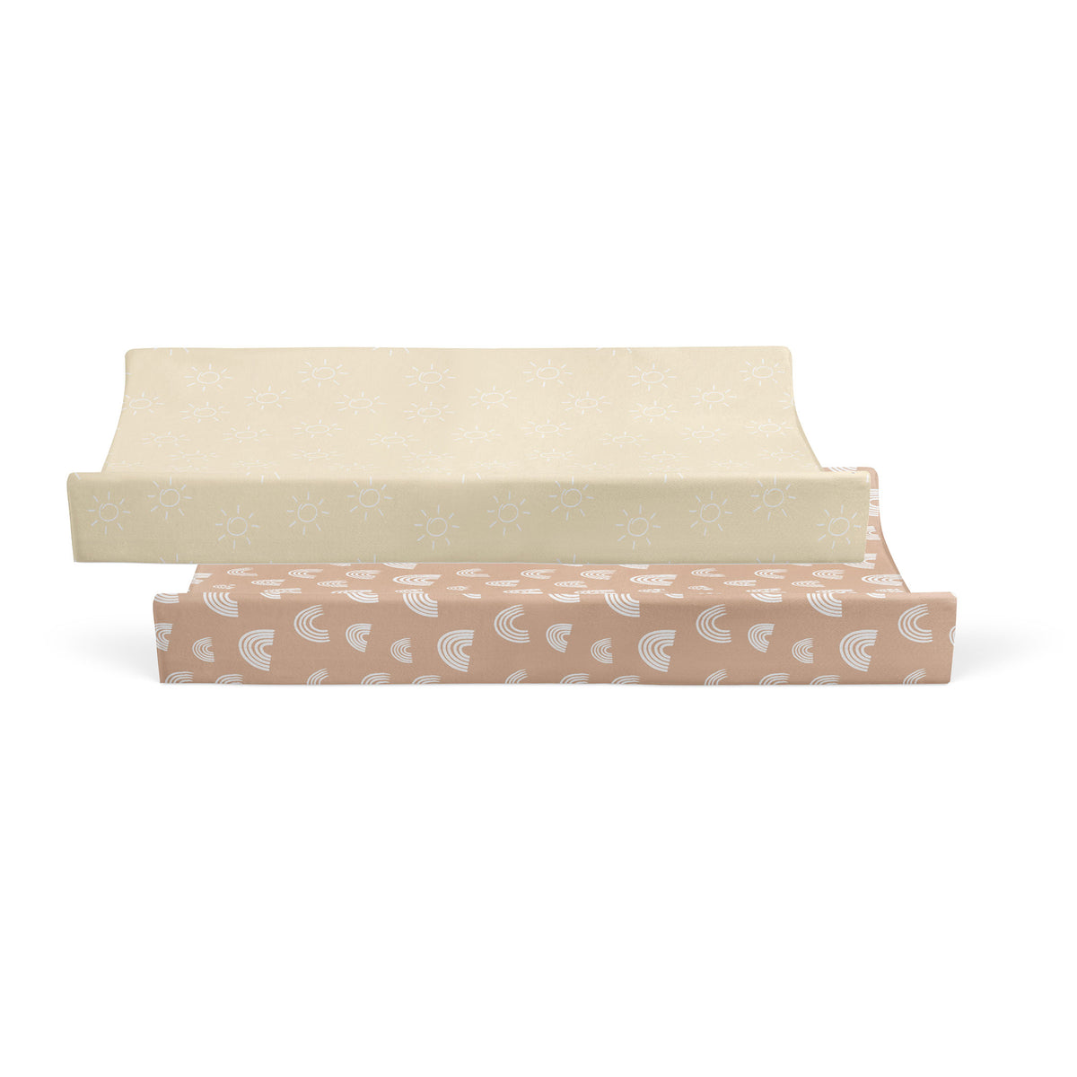 Nordic 2pk Waterproof Change Pad Covers Vanilla/Latte - Bubba Blue Australia