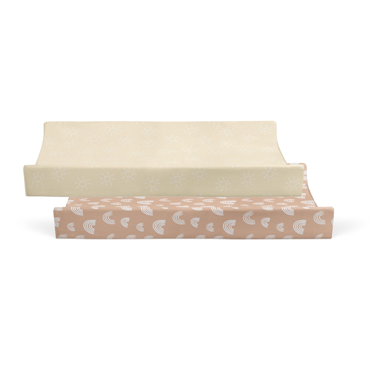 Nordic 2pk Waterproof Change Pad Covers Vanilla/Latte - Bubba Blue Australia