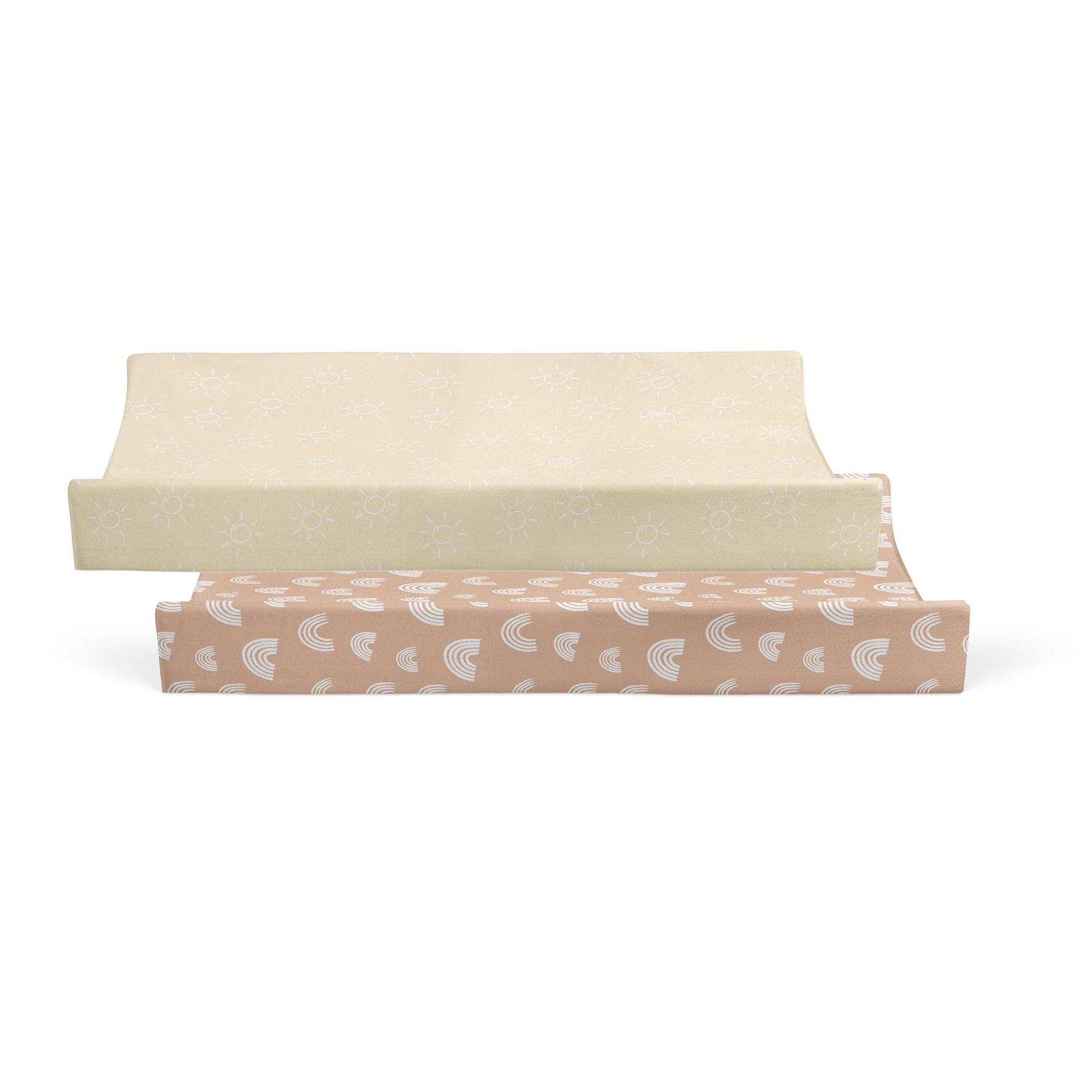 Nordic 2pk Waterproof Change Pad Covers Vanilla/Latte - Bubba Blue Australia